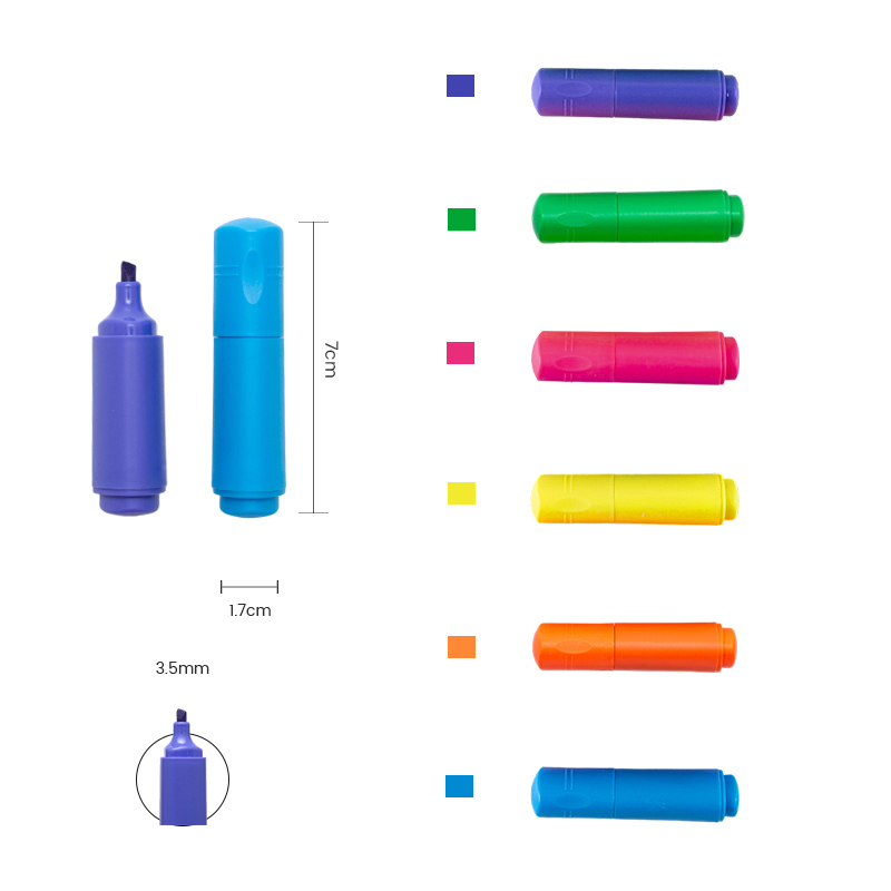 Small High Gloss Highlighter Pen For Office School