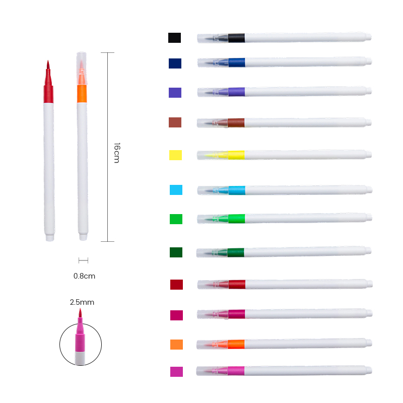 Pigmented Water-Based Fine Tip Brush Marker