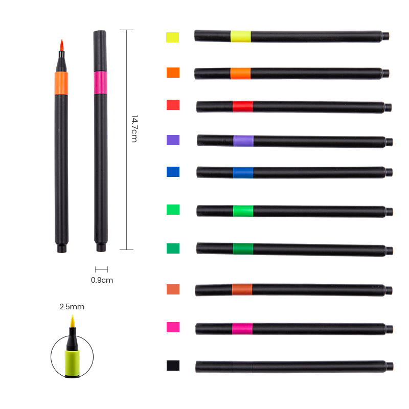 Thin Line Soft Tip Painting Multi-Color Brush Marker