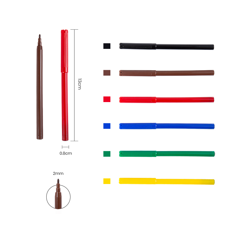 Bright Color Thin Tip Portable Watercolor Marker