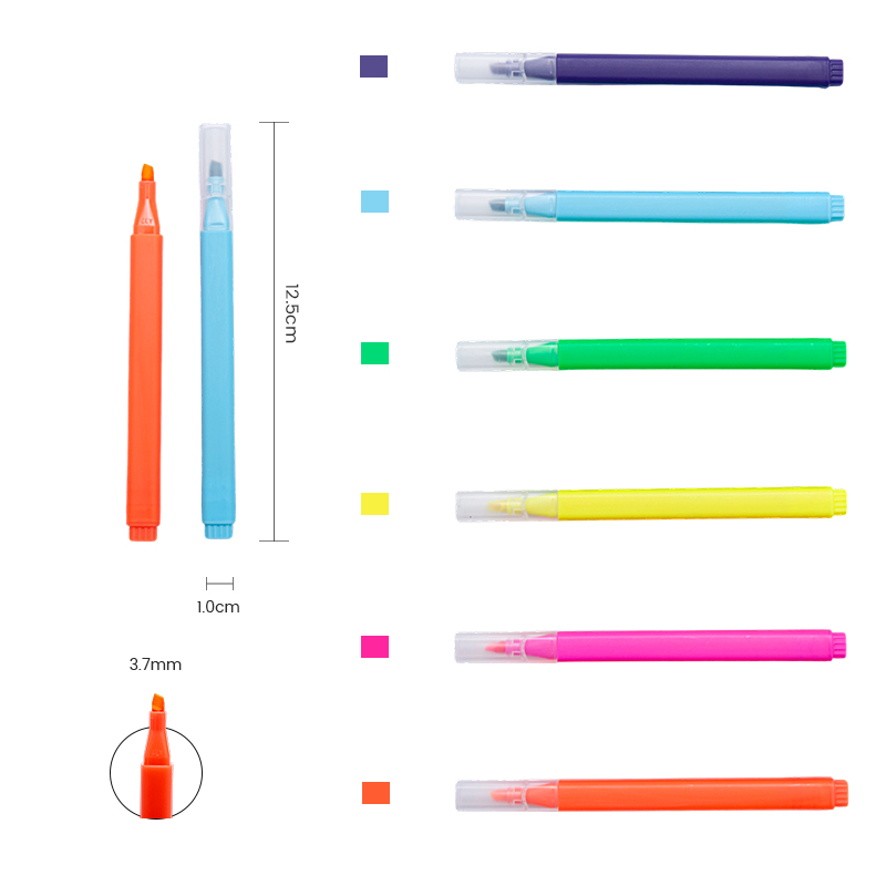 Fiber Tip Multiple Colors Highlighter Pen