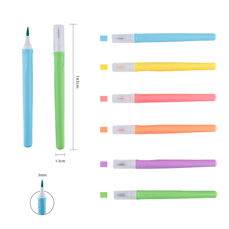 Comfortable Feel Brush Marker With Transparent Cover