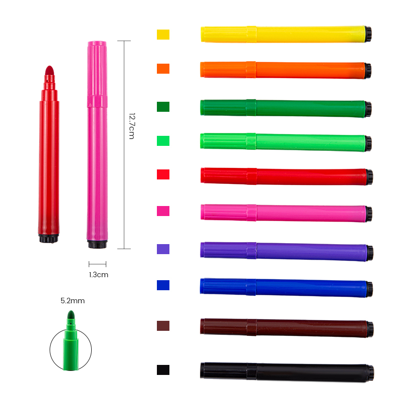 Thick-Tipped Multicolor Plastic Watercolor Marker
