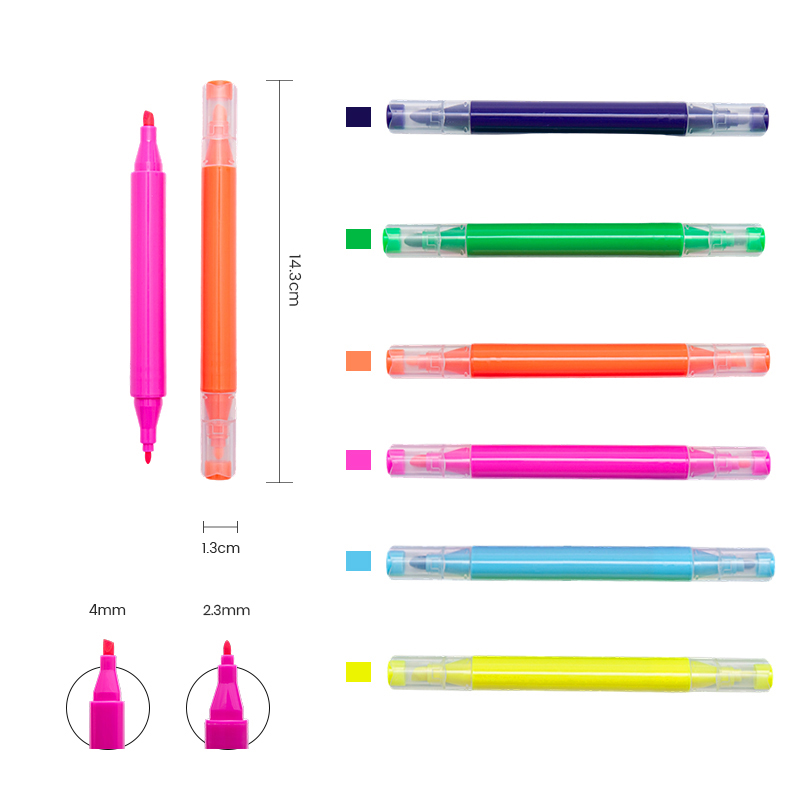 Fluorescent Ink Watercolor Double Sided Pen