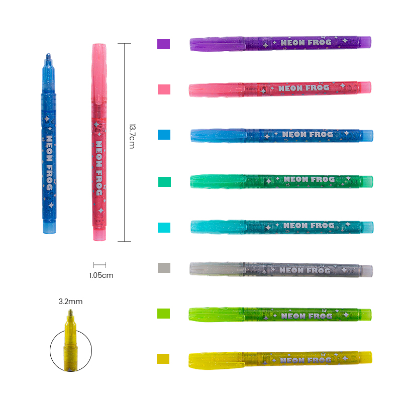 Transparent Color Shell Glitter Color Marker