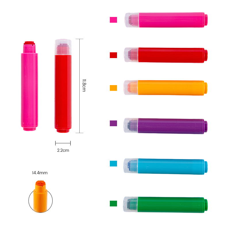 Individual Graphics Stamp Pen With Transparent Cover