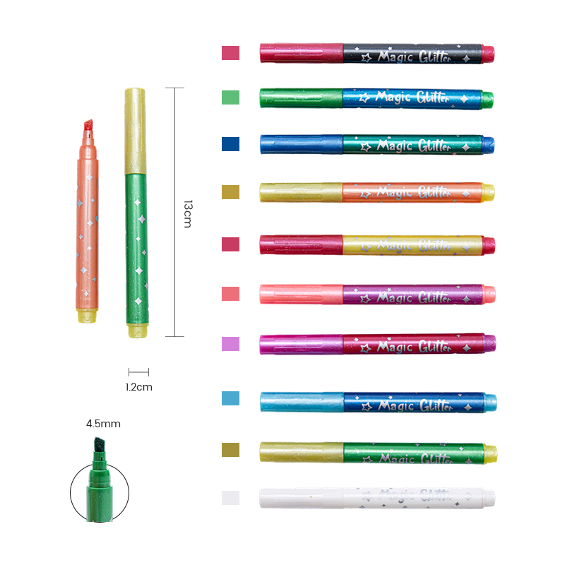 Discoloration Multiple Colors Glitter Color Marker