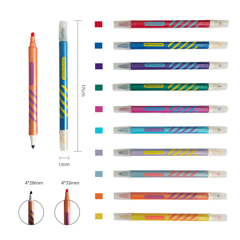518DG-10 Shimmer Pearlescent Magic Markers for Note