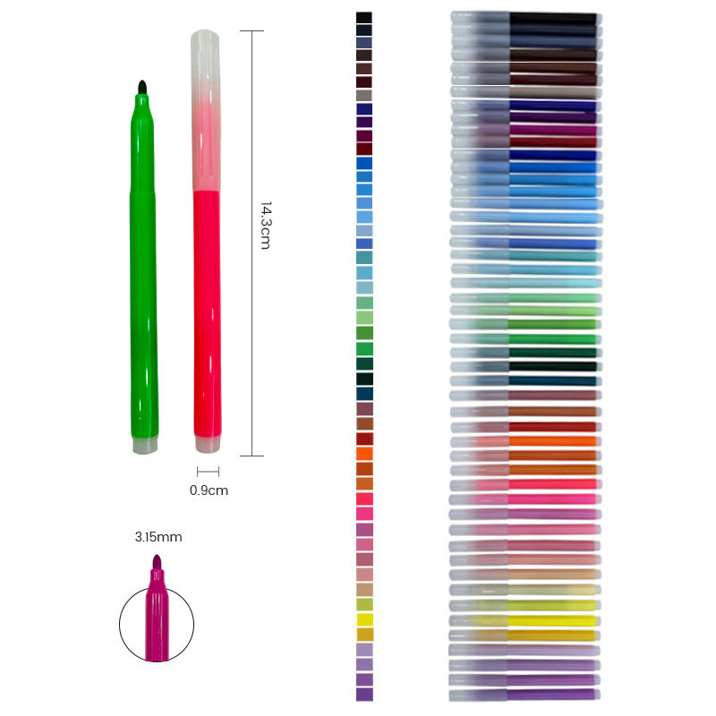 812-50 Smooth-Flowing 50-Color Watercolor Marker