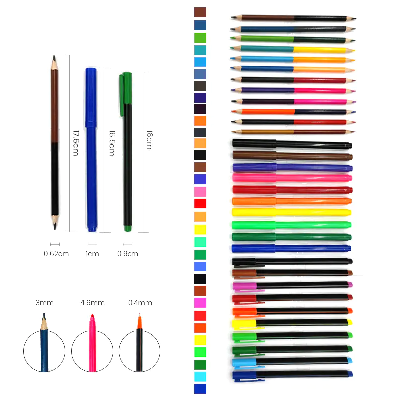 MBTZ-101 Watercolor Marker & Colored Pencil Set